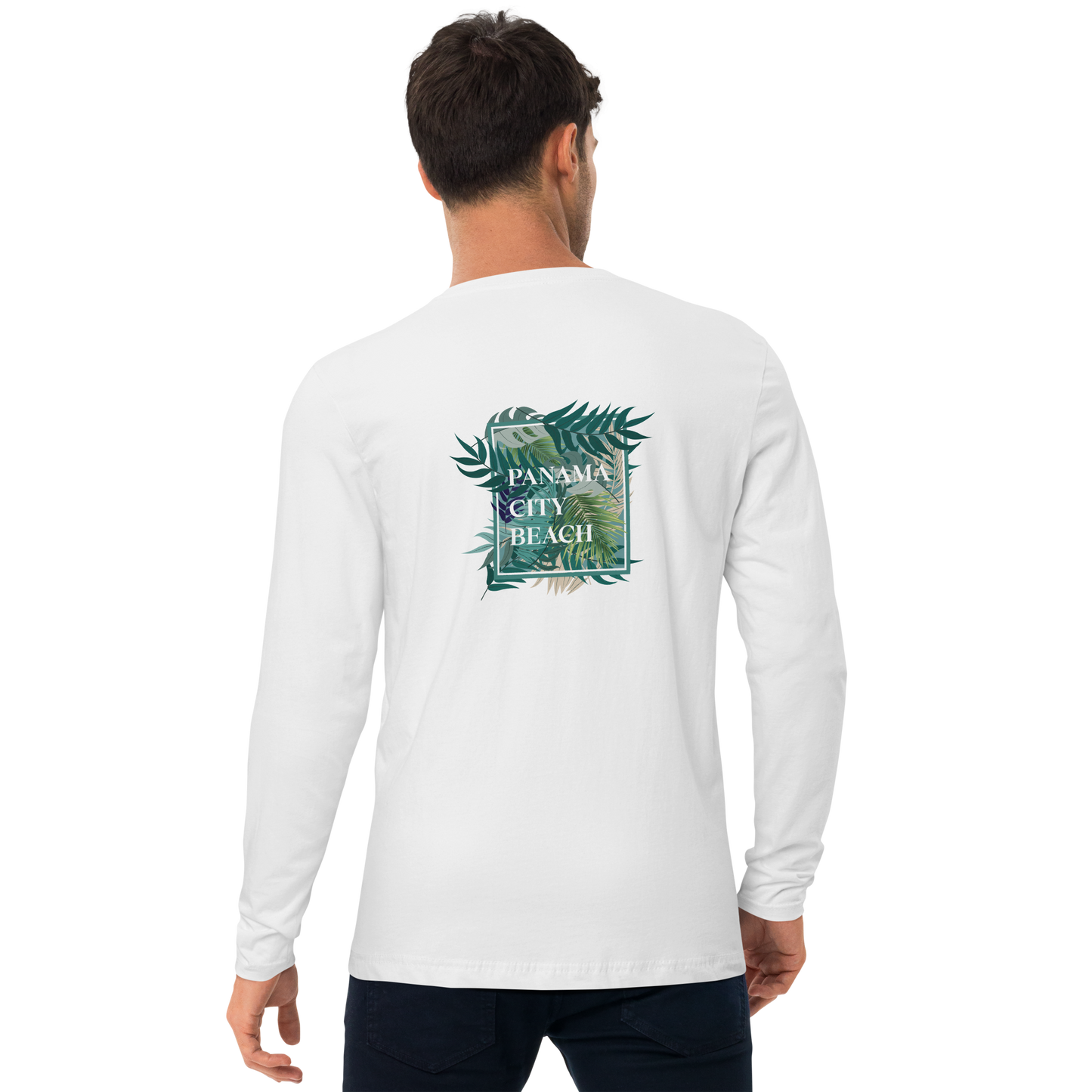 Tropical Canopy: Panama City Beach Long Sleeve Fitted Crew