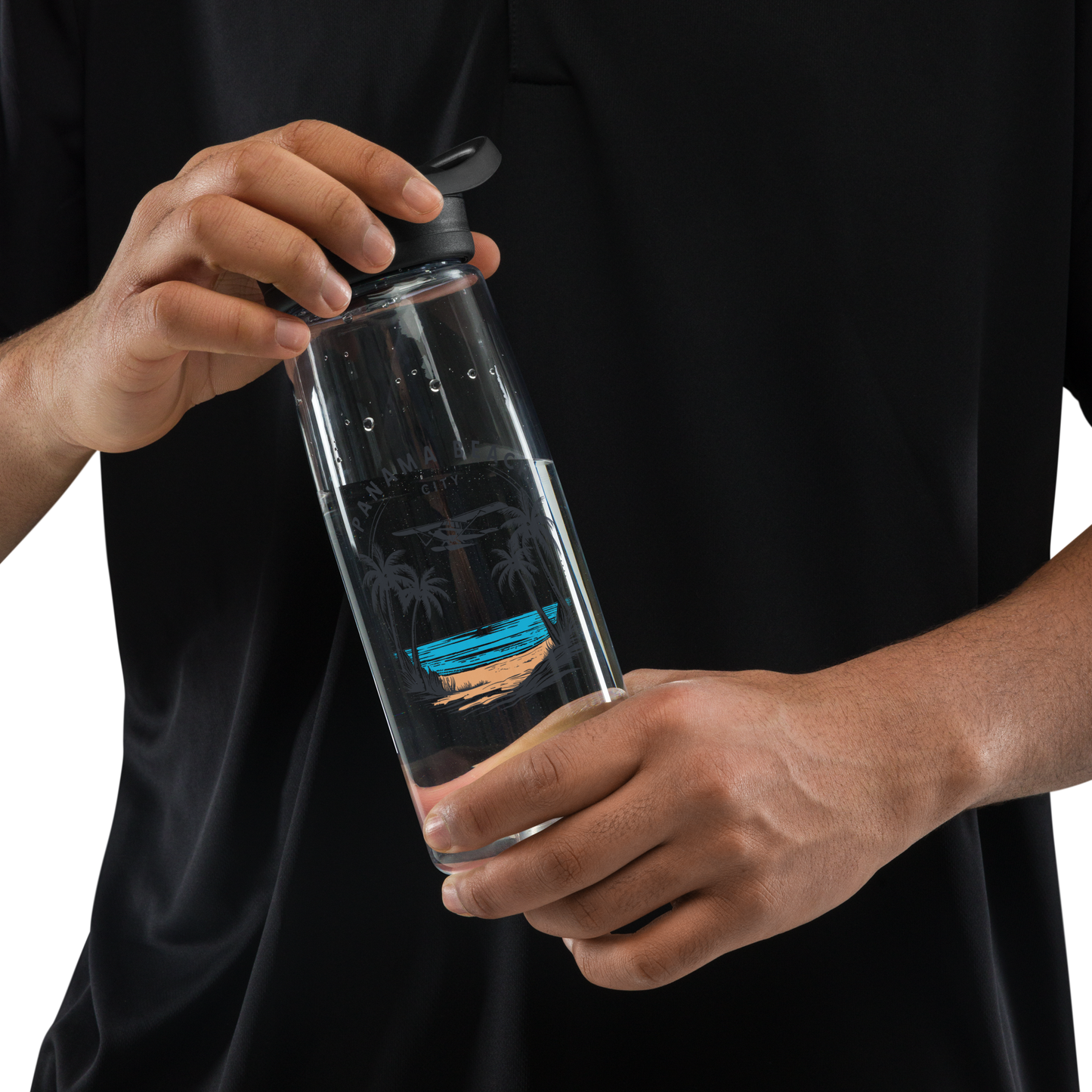 Skyline to Shoreline: Panama City Beach Sports Water Bottle