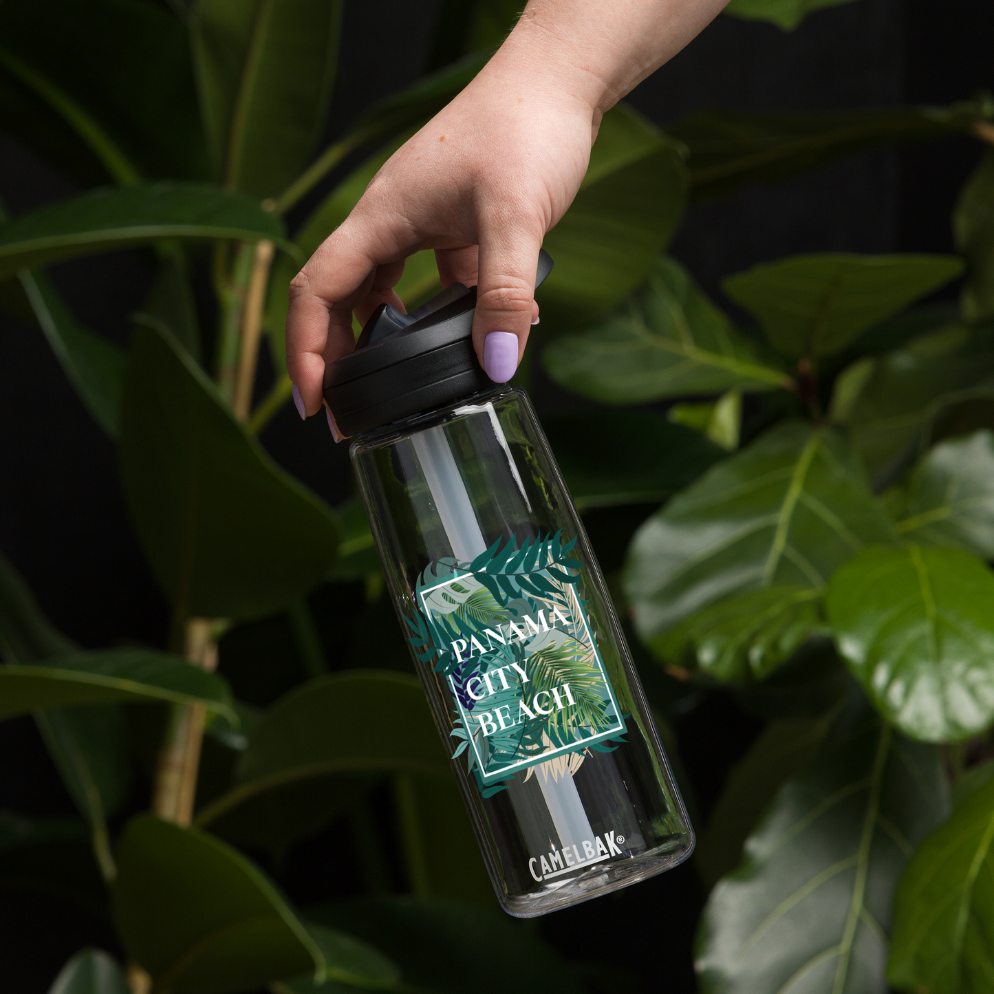 Tropical Canopy: Panama City Beach Sports Water Bottle