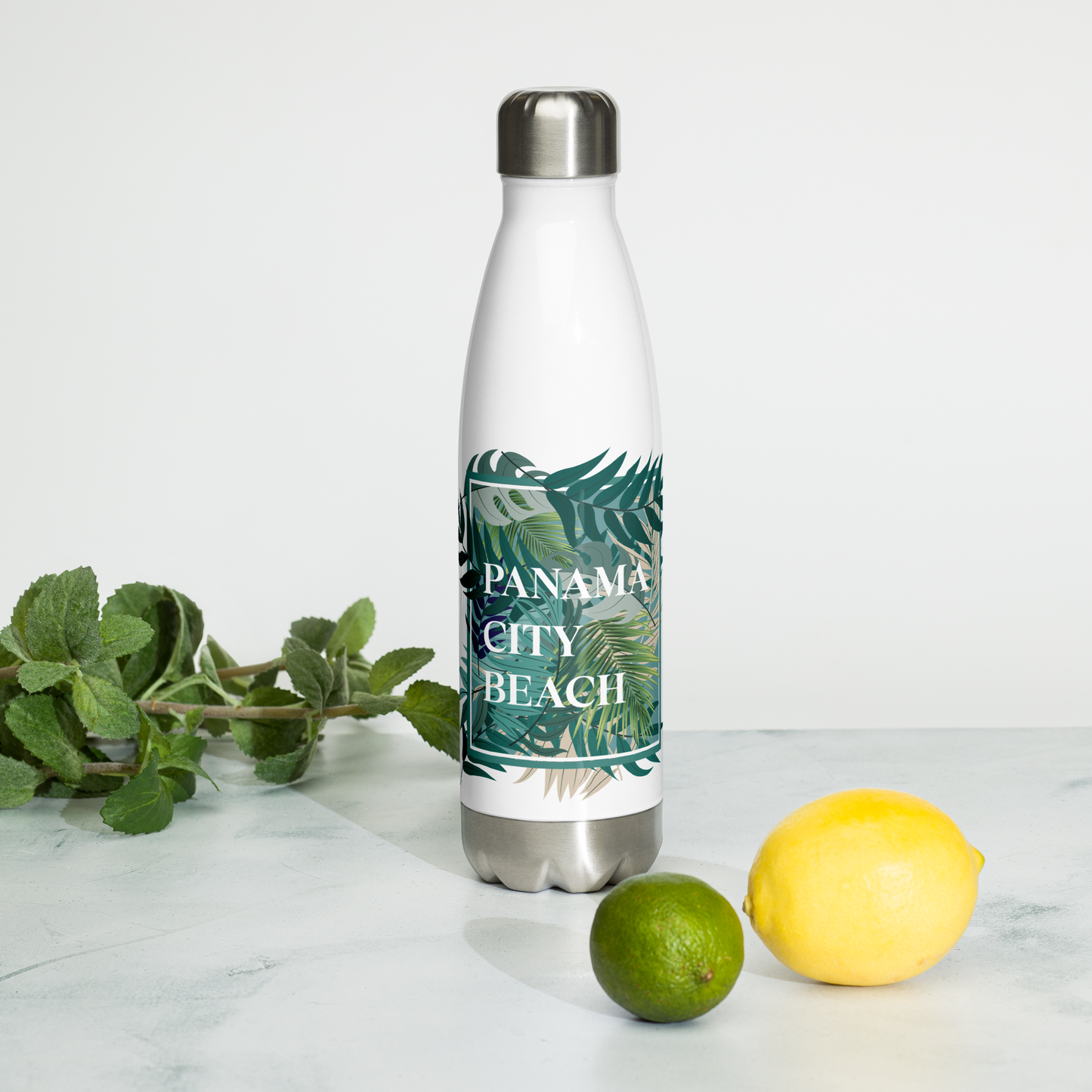 Tropical Canopy: Panama City Beach Stainless Steel Water Bottle