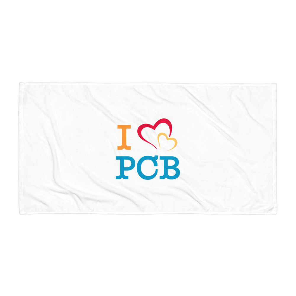 I Love PCB Beach Towel