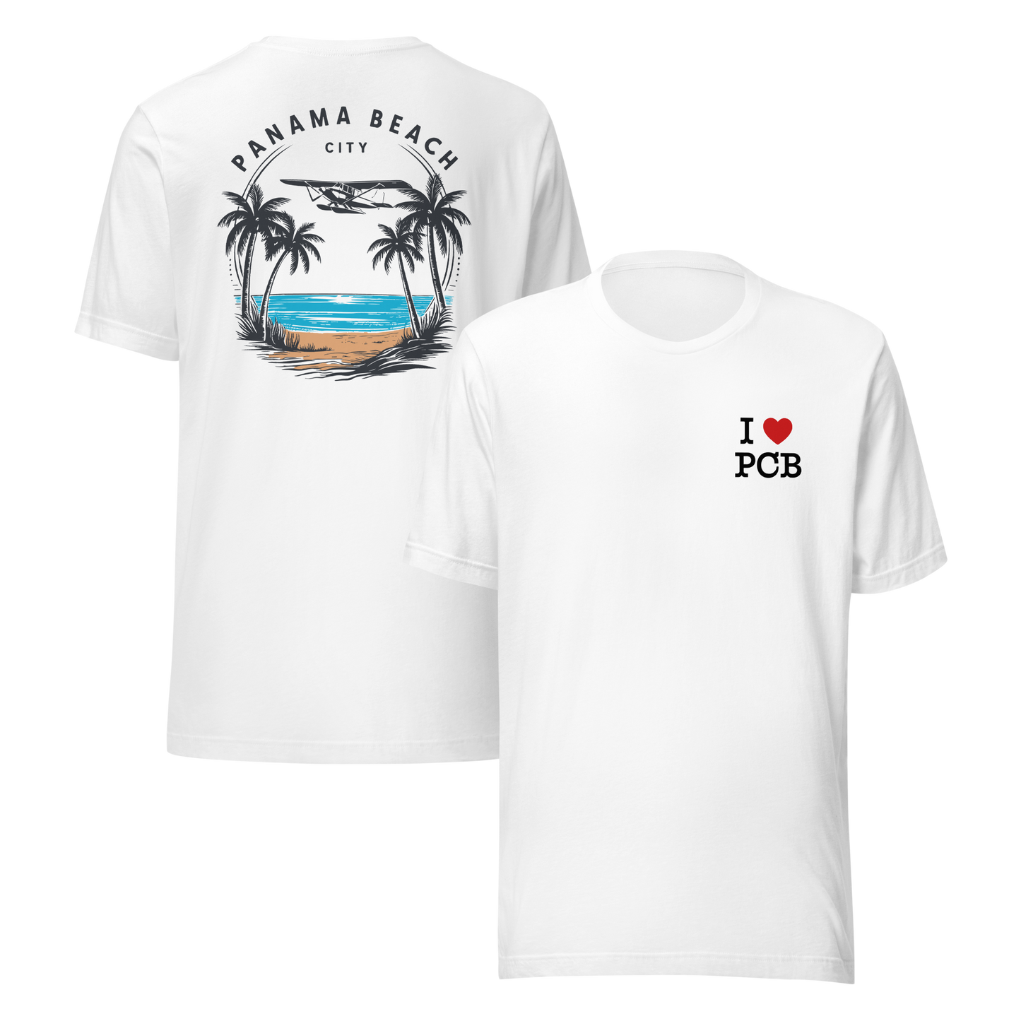 Skyline to Shoreline: I Love PCB Unisex Tee