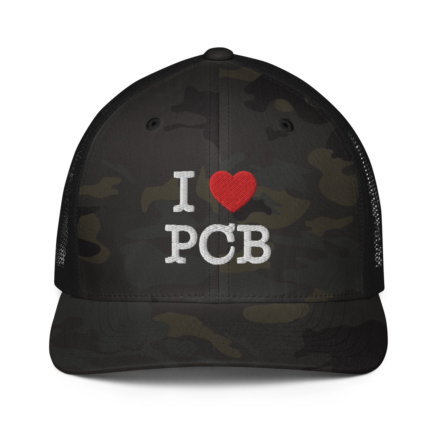 I Love PCB Closed-back Trucker Cap