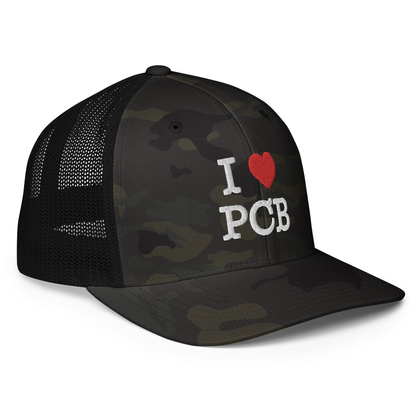 I Love PCB Closed-back Trucker Cap