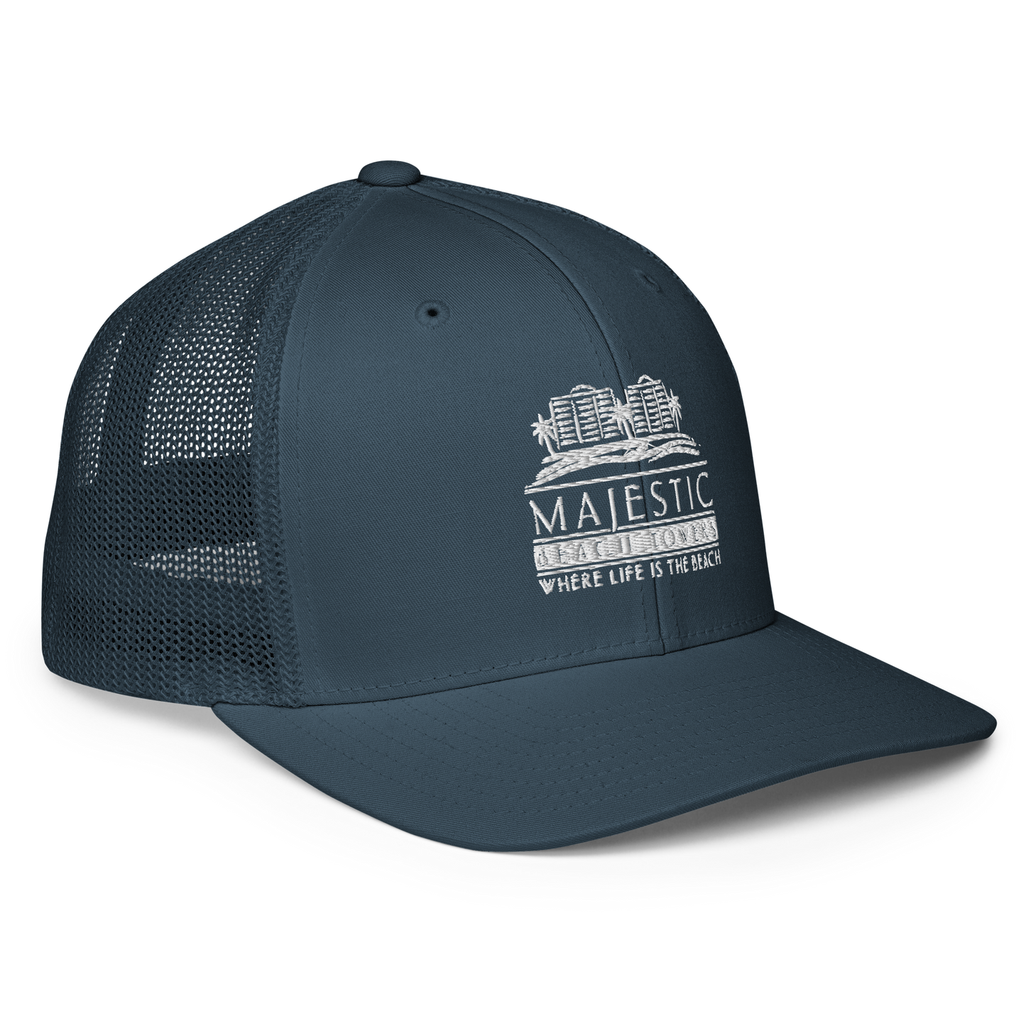 Majestic Beach Resort PCB Design Closed-back Trucker Cap