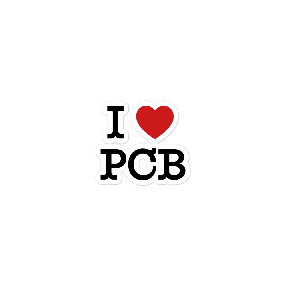 I Love PCB Bubble-free Stickers