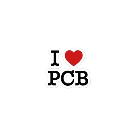 I Love PCB Bubble-free Stickers