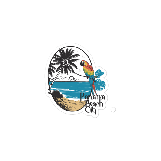 Parrot Perch: Panama City Beach Bubble-Free Stickers