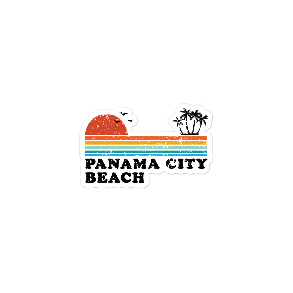 Sunset Streaks: Panama City Beach Bubble-Free Stickers