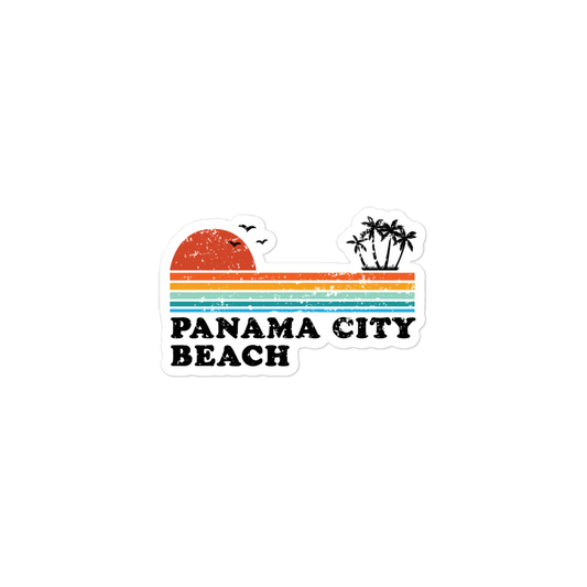 Sunset Streaks: Panama City Beach Bubble-Free Stickers