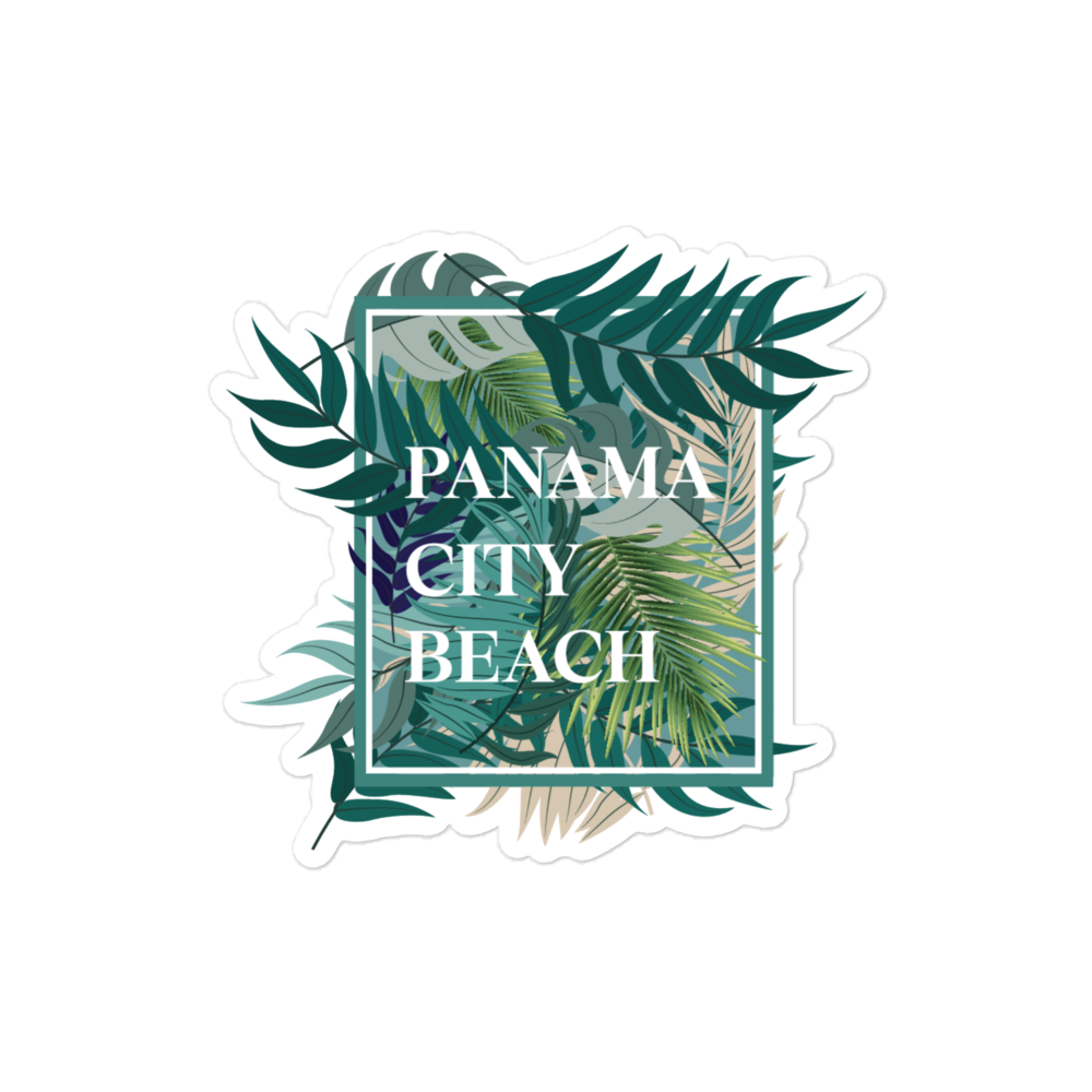 Tropical Canopy: Panama City Beach Bubble-Free Stickers