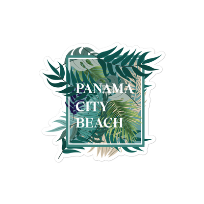 Tropical Canopy: Panama City Beach Bubble-Free Stickers