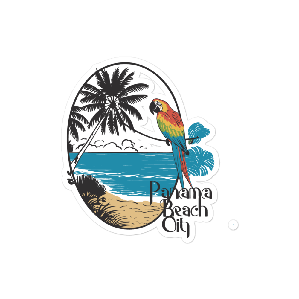 Parrot Perch: Panama City Beach Bubble-Free Stickers