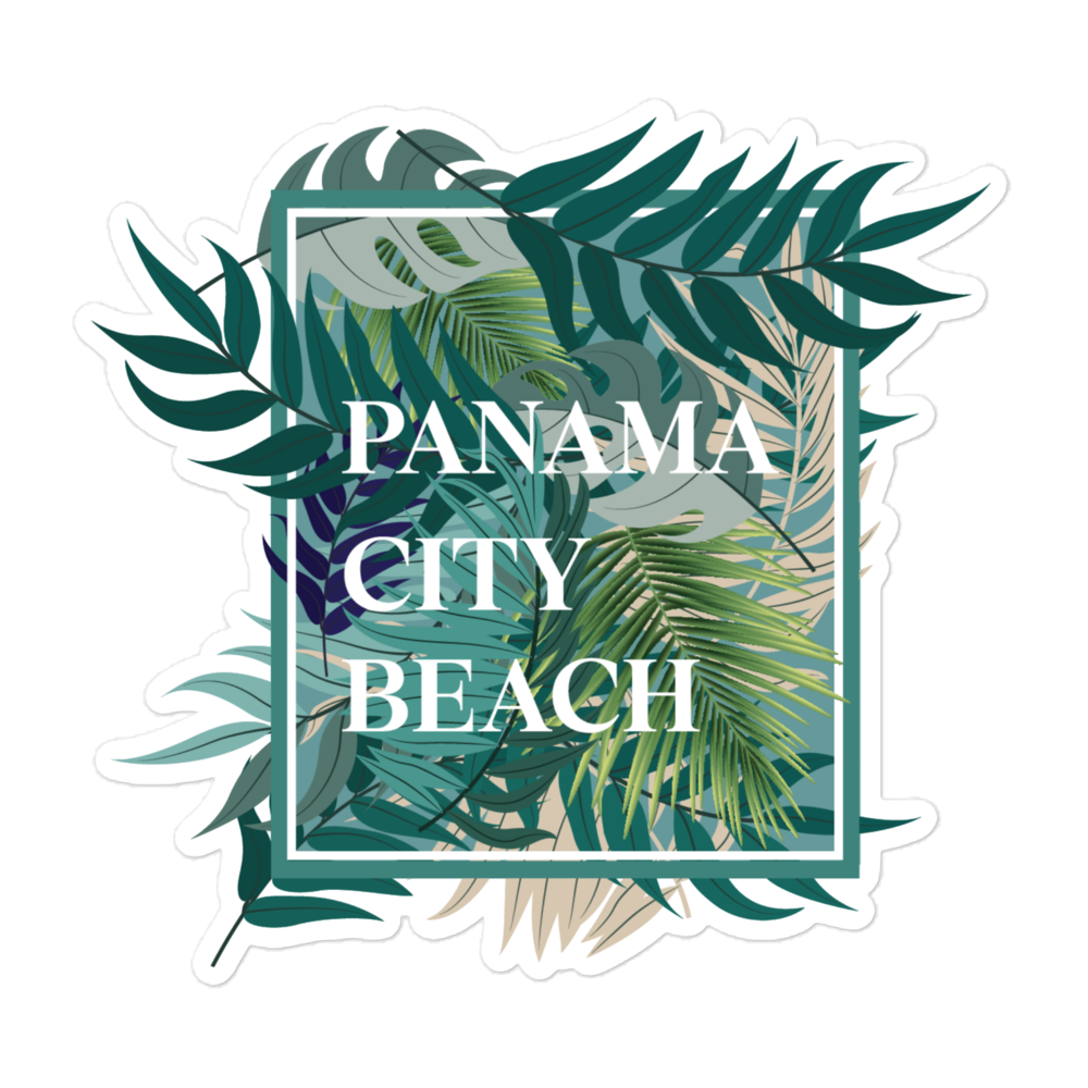 Tropical Canopy: Panama City Beach Bubble-Free Stickers