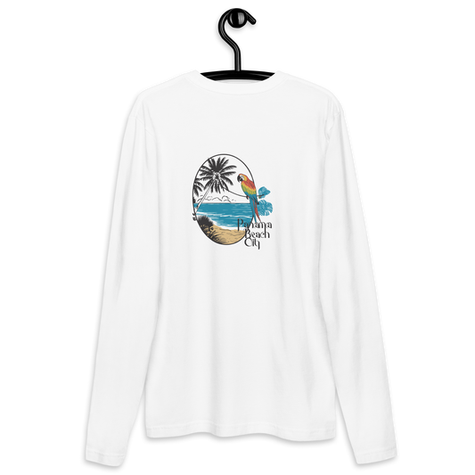 Parrot Perch: Panama City Beach Long Sleeve Fitted Crew