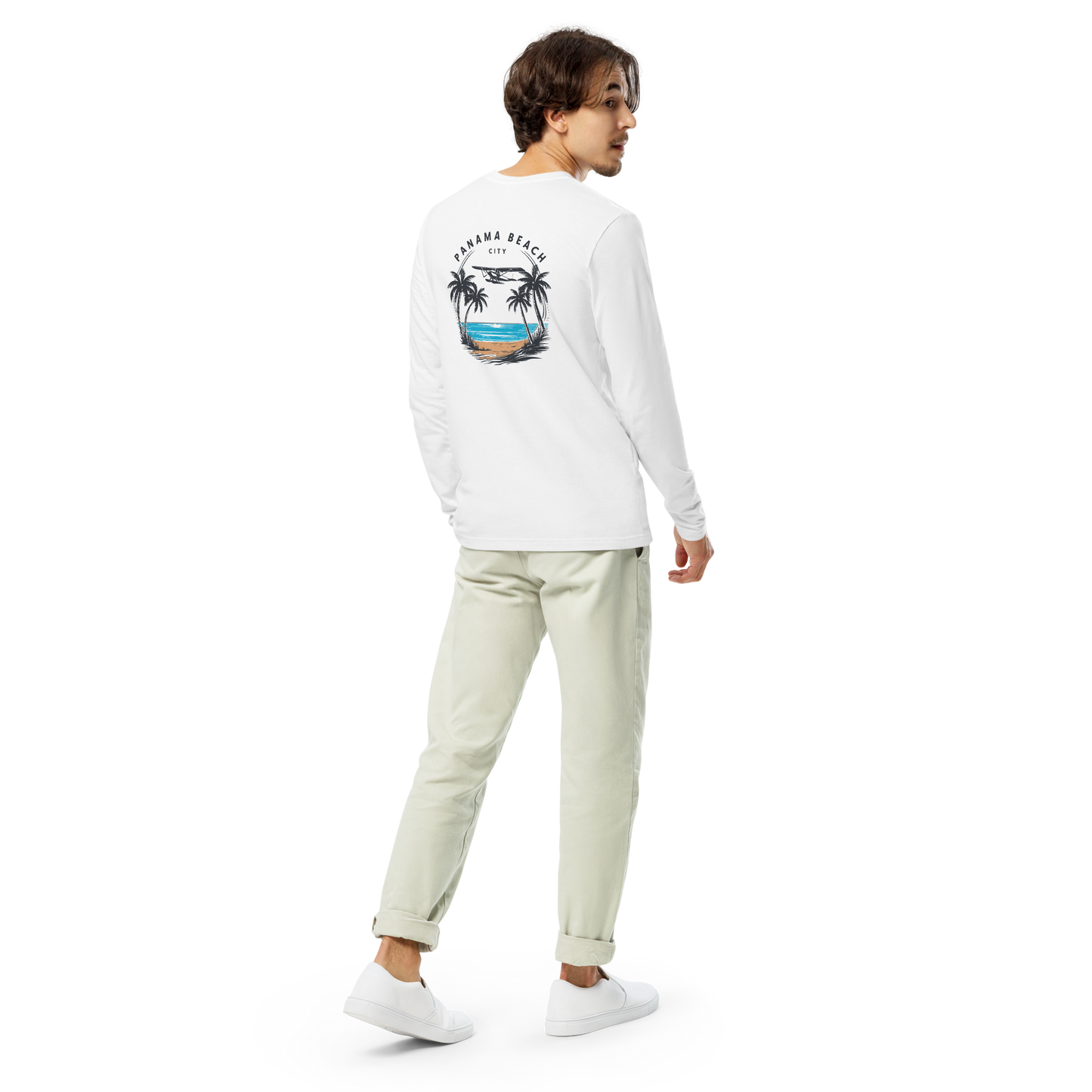 Skyline to Shoreline: Panama City Beach Long Sleeve Fitted Crew