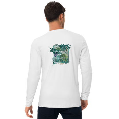 Tropical Canopy: Panama City Beach Long Sleeve Fitted Crew