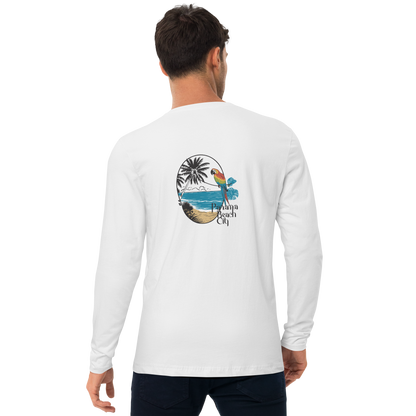 Parrot Perch: Panama City Beach Long Sleeve Fitted Crew