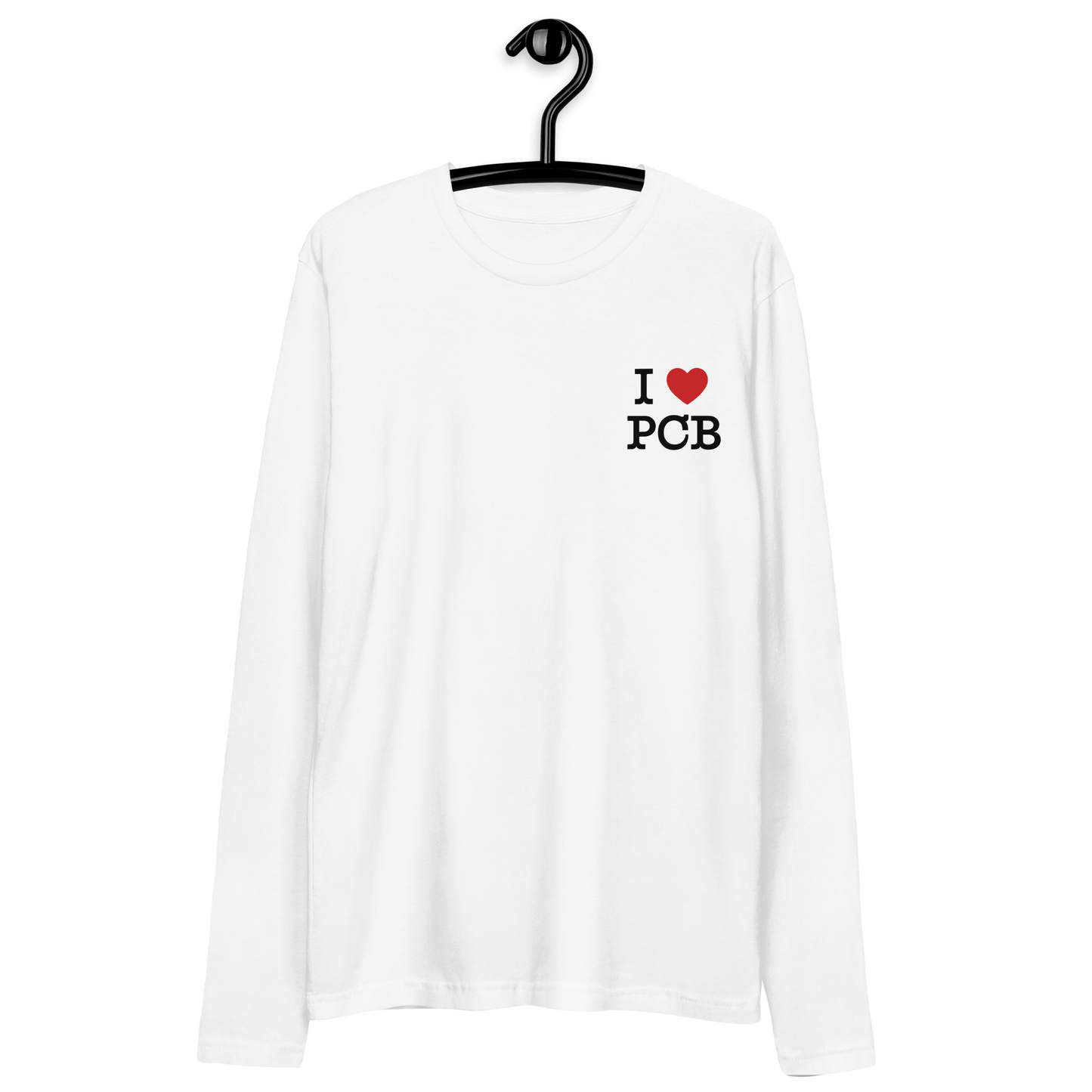 Sunset Splash: I Love PCB Long Sleeve Fitted Crew