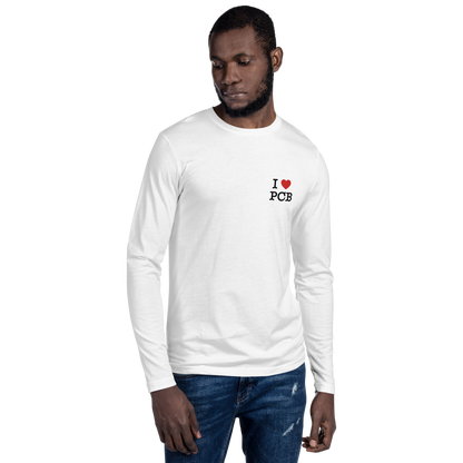 Tropical Canopy: I Love PCB Long Sleeve Fitted Crew