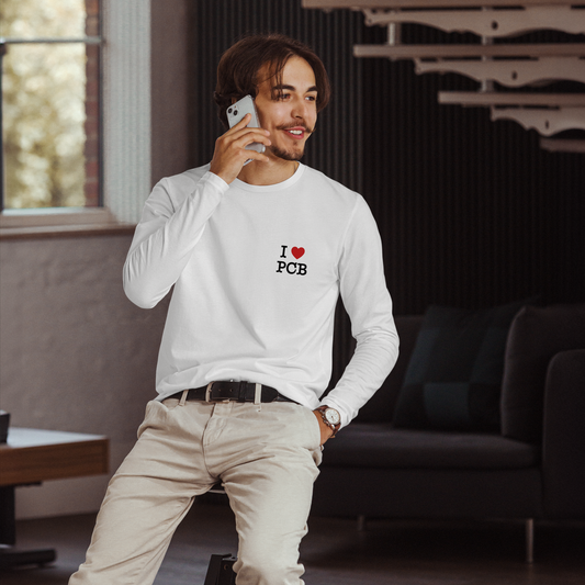 Tropical Canopy: I Love PCB Long Sleeve Fitted Crew