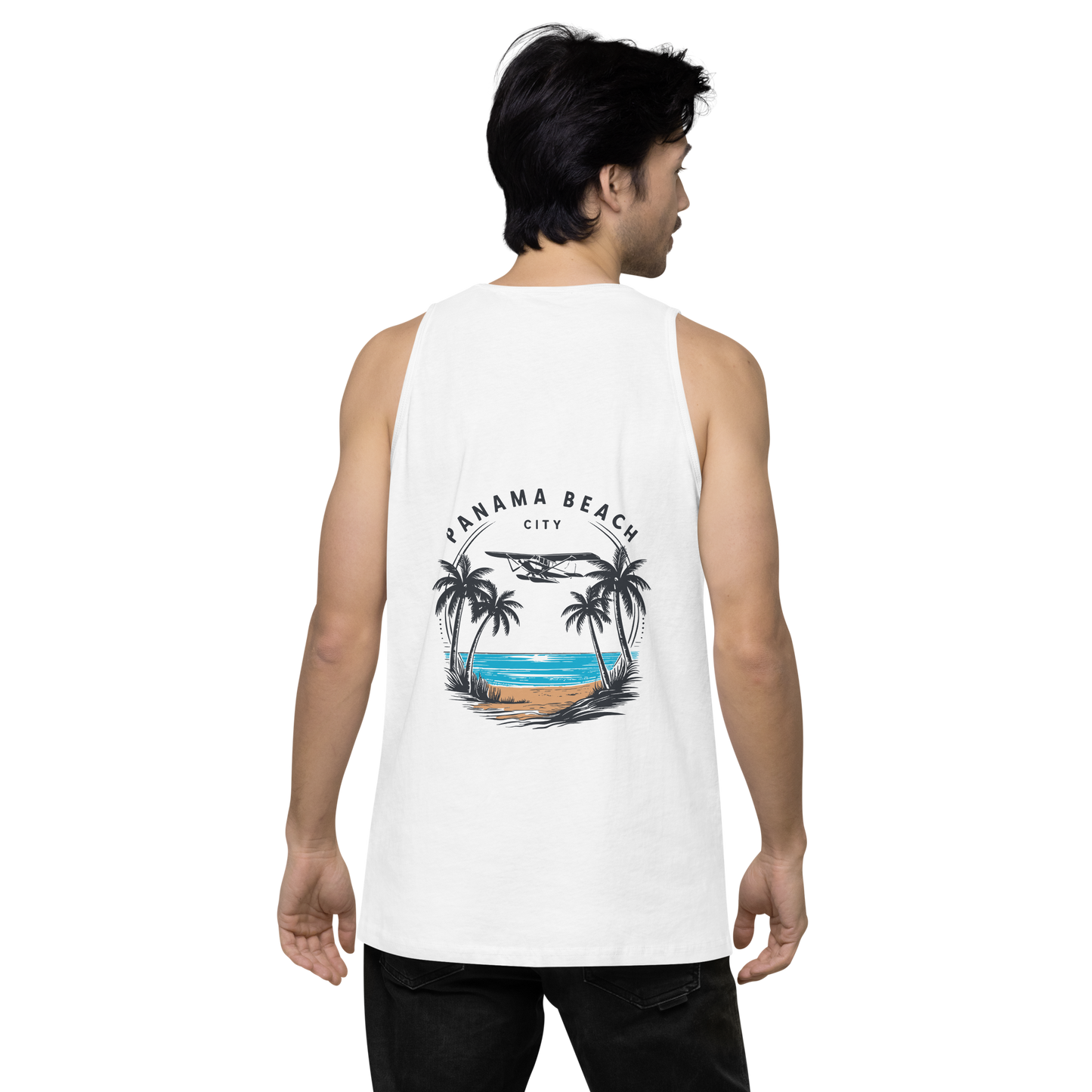 Skyline to Shoreline: I Love PCB Men’s Premium Tank Top