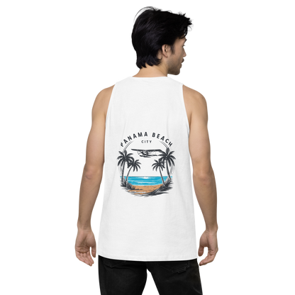 Skyline to Shoreline: I Love PCB Men’s Premium Tank Top