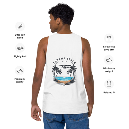 Skyline to Shoreline: I Love PCB Men’s Premium Tank Top