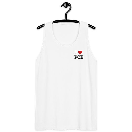 Sunset Splash: I Love PCB Men’s Premium Tank Top