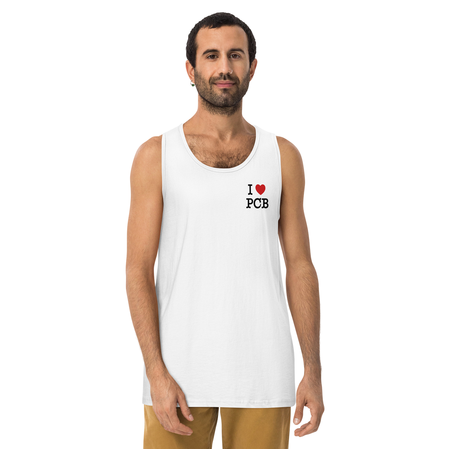 Skyline to Shoreline: I Love PCB Men’s Premium Tank Top