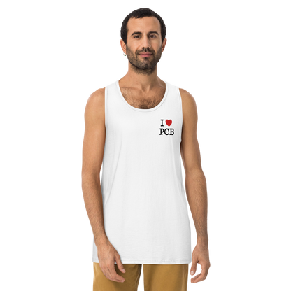 Skyline to Shoreline: I Love PCB Men’s Premium Tank Top