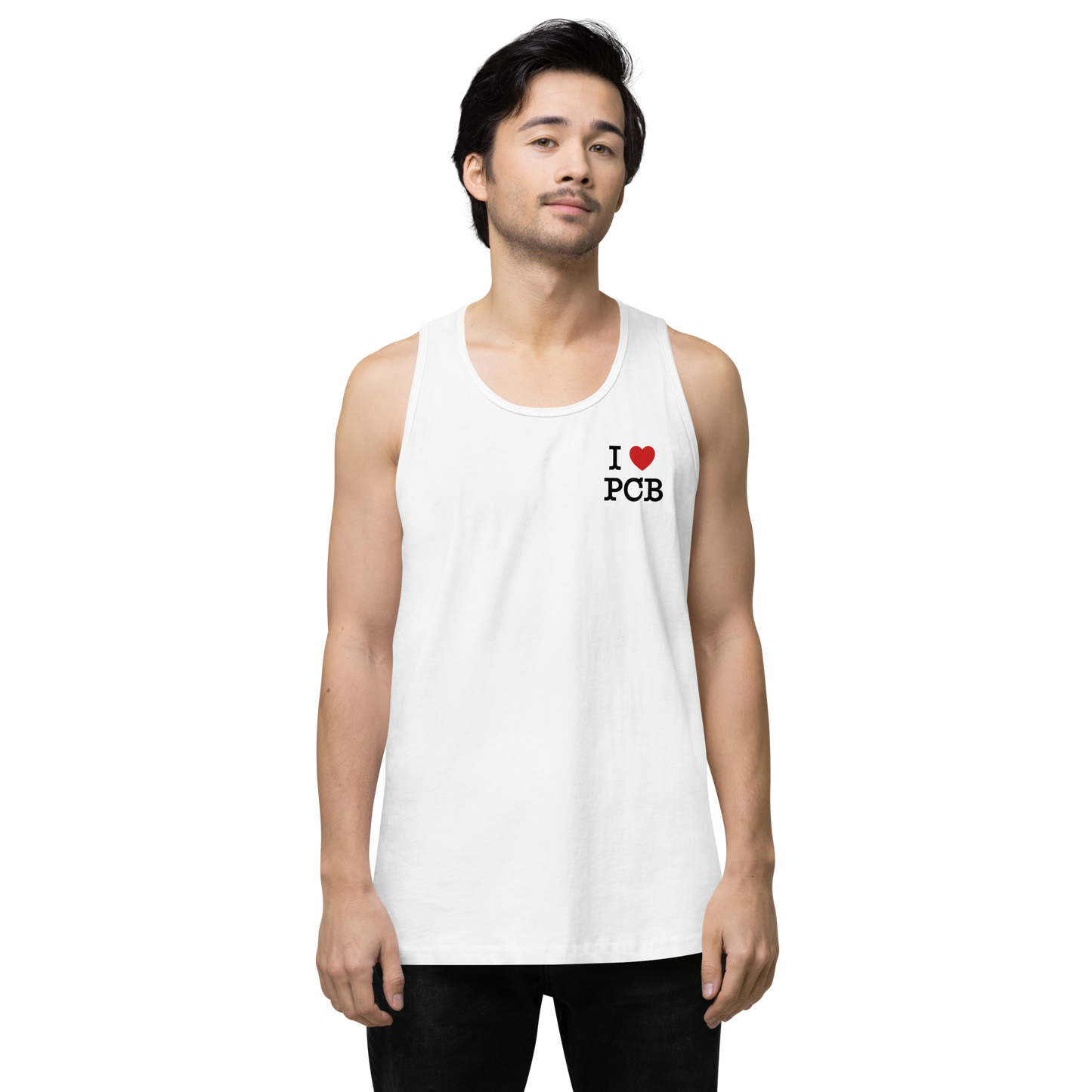 Parrot Perch: I Love PCB Men’s Premium Tank Top