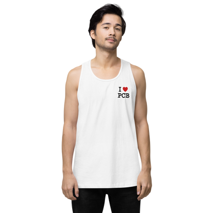 Parrot Perch: I Love PCB Men’s Premium Tank Top