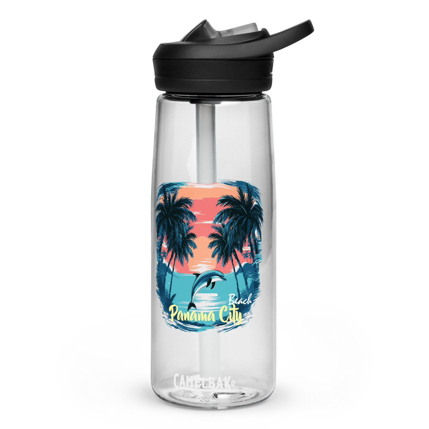 Sunset Splash: Panama City Beach Sports Water Bottle