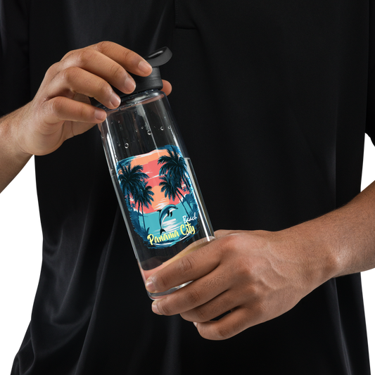Sunset Splash: Panama City Beach Sports Water Bottle