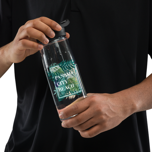 Tropical Canopy: Panama City Beach Sports Water Bottle