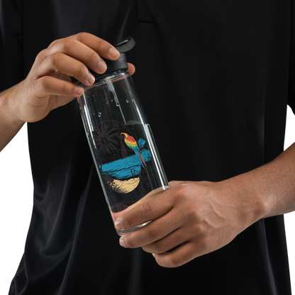 Parrot Perch: Panama City Beach Sports Water Bottle