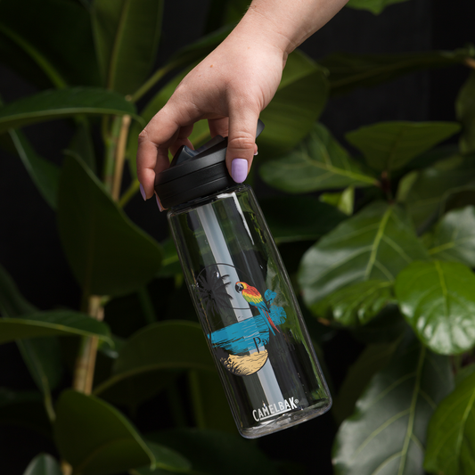 Parrot Perch: Panama City Beach Sports Water Bottle