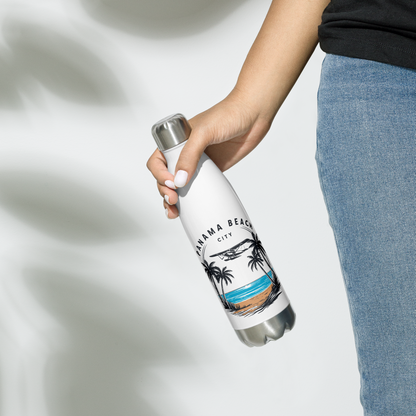 Skyline to Shoreline: Panama City Beach Stainless Steel Water Bottle