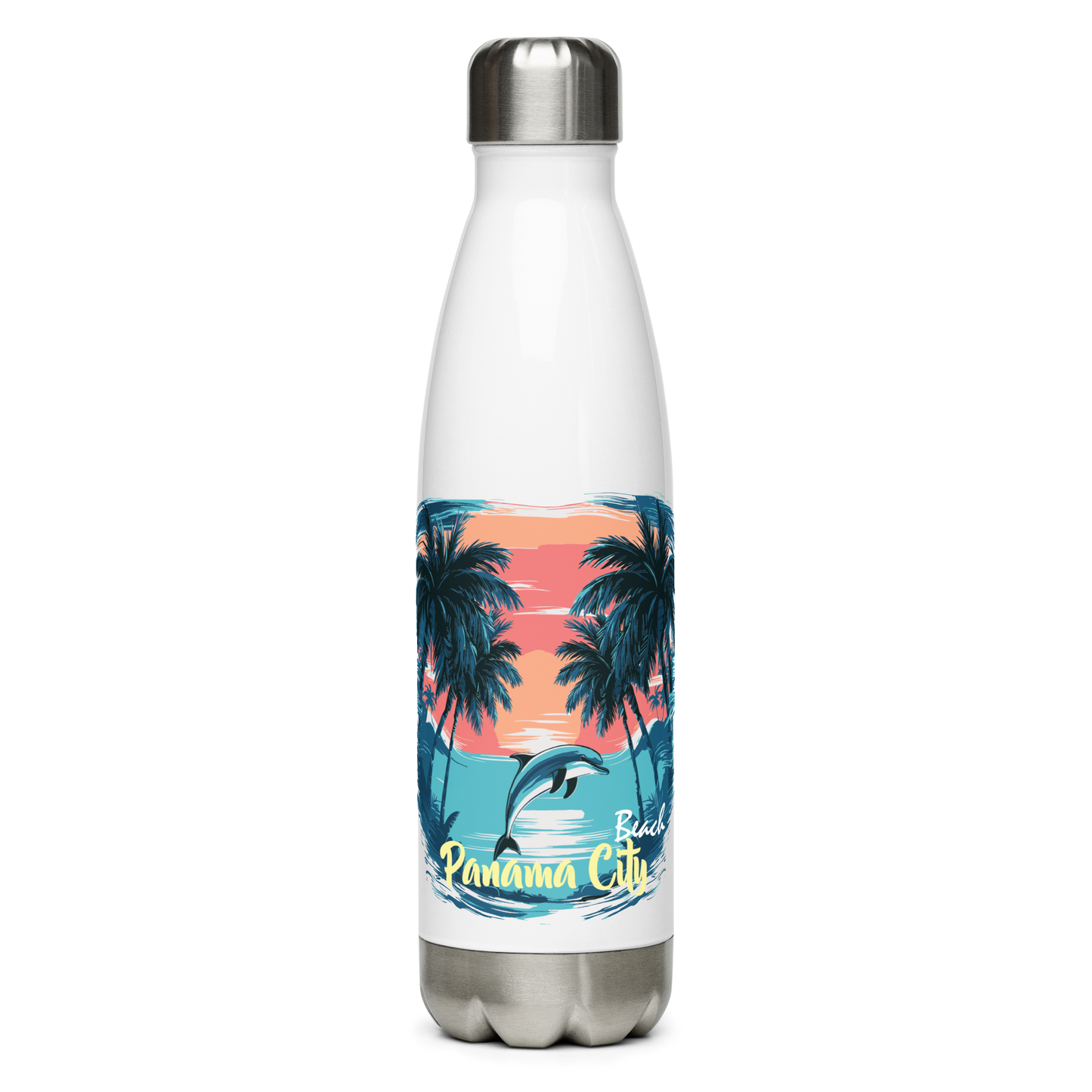 Sunset Splash: Panama City Beach Stainless Steel Water Bottle