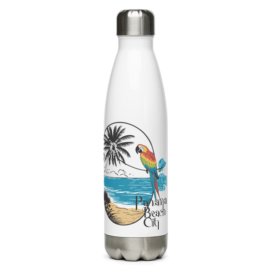 Parrot Perch: Panama City Beach Stainless Steel Water Bottle