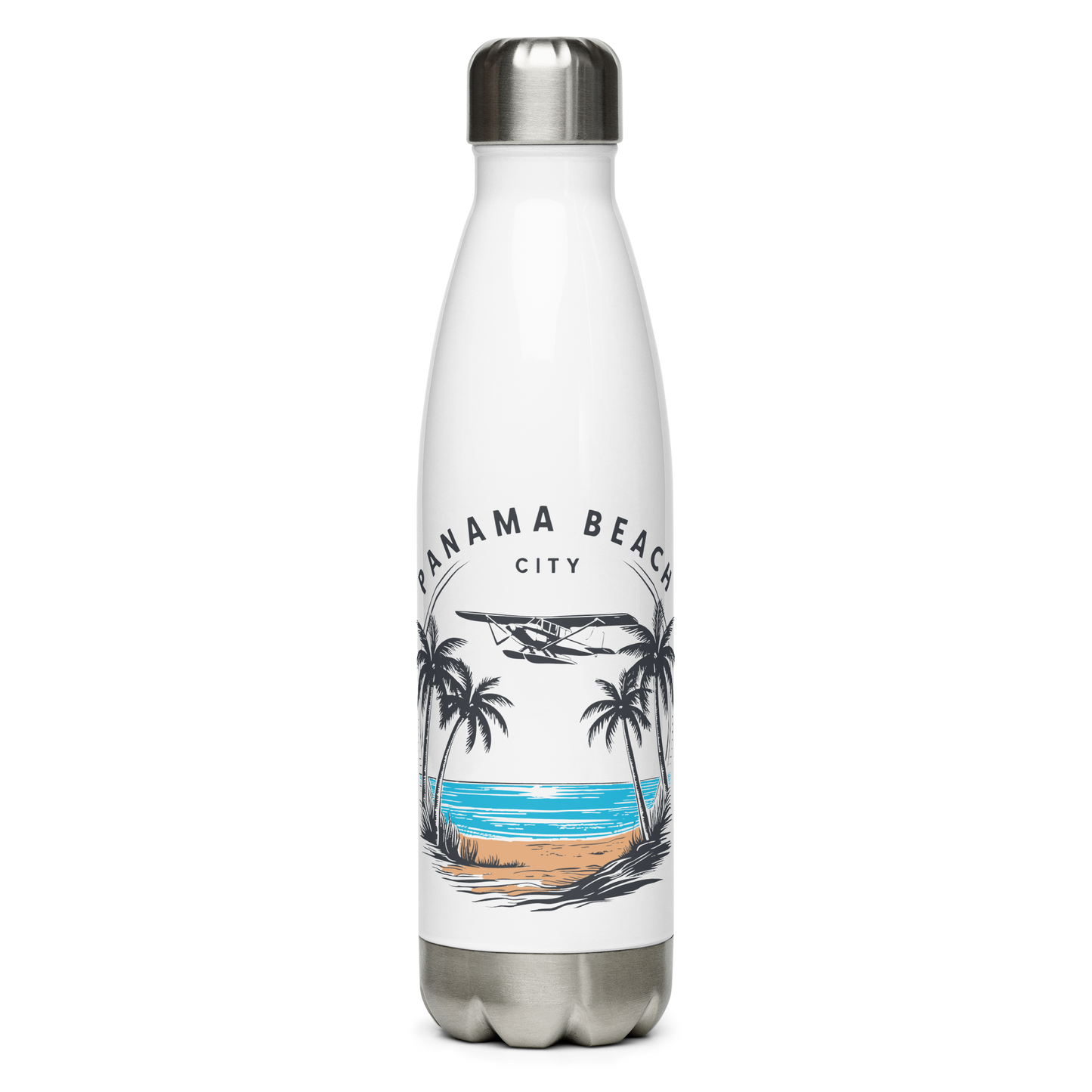 Skyline to Shoreline: Panama City Beach Stainless Steel Water Bottle