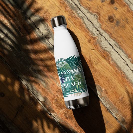 Tropical Canopy: Panama City Beach Stainless Steel Water Bottle