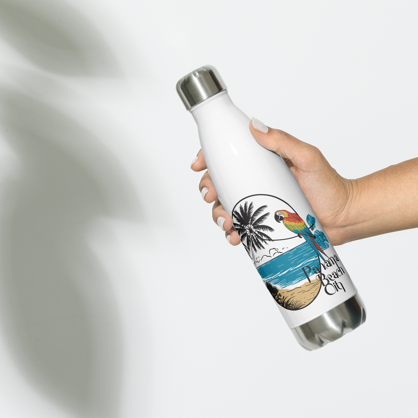 Parrot Perch: Panama City Beach Stainless Steel Water Bottle