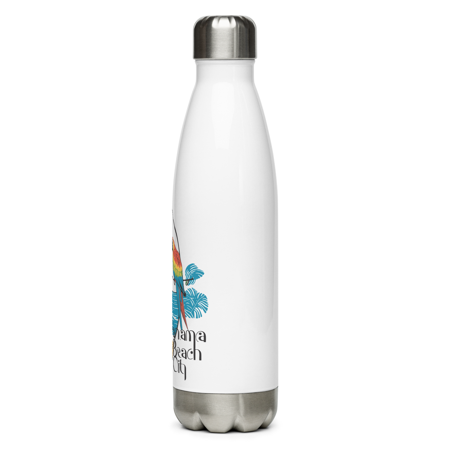 Parrot Perch: Panama City Beach Stainless Steel Water Bottle