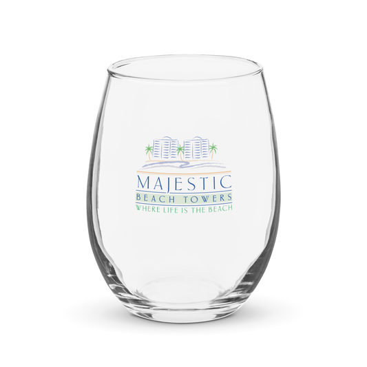 Majestic Beach Resort PCB Design Stemless Wine Glass