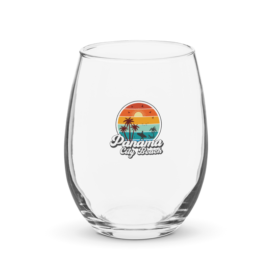 Horizon Glow: Panama City Beach Stemless Wine Glass