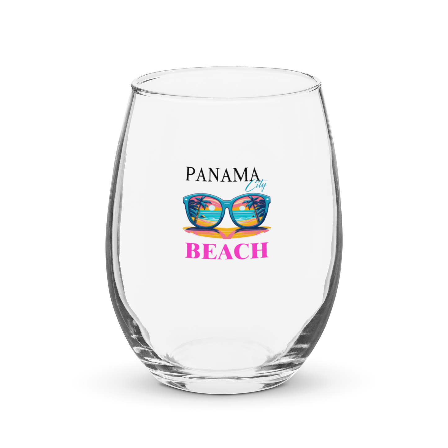 Beast Shades: Panama City Beach Stemless Wine Glass