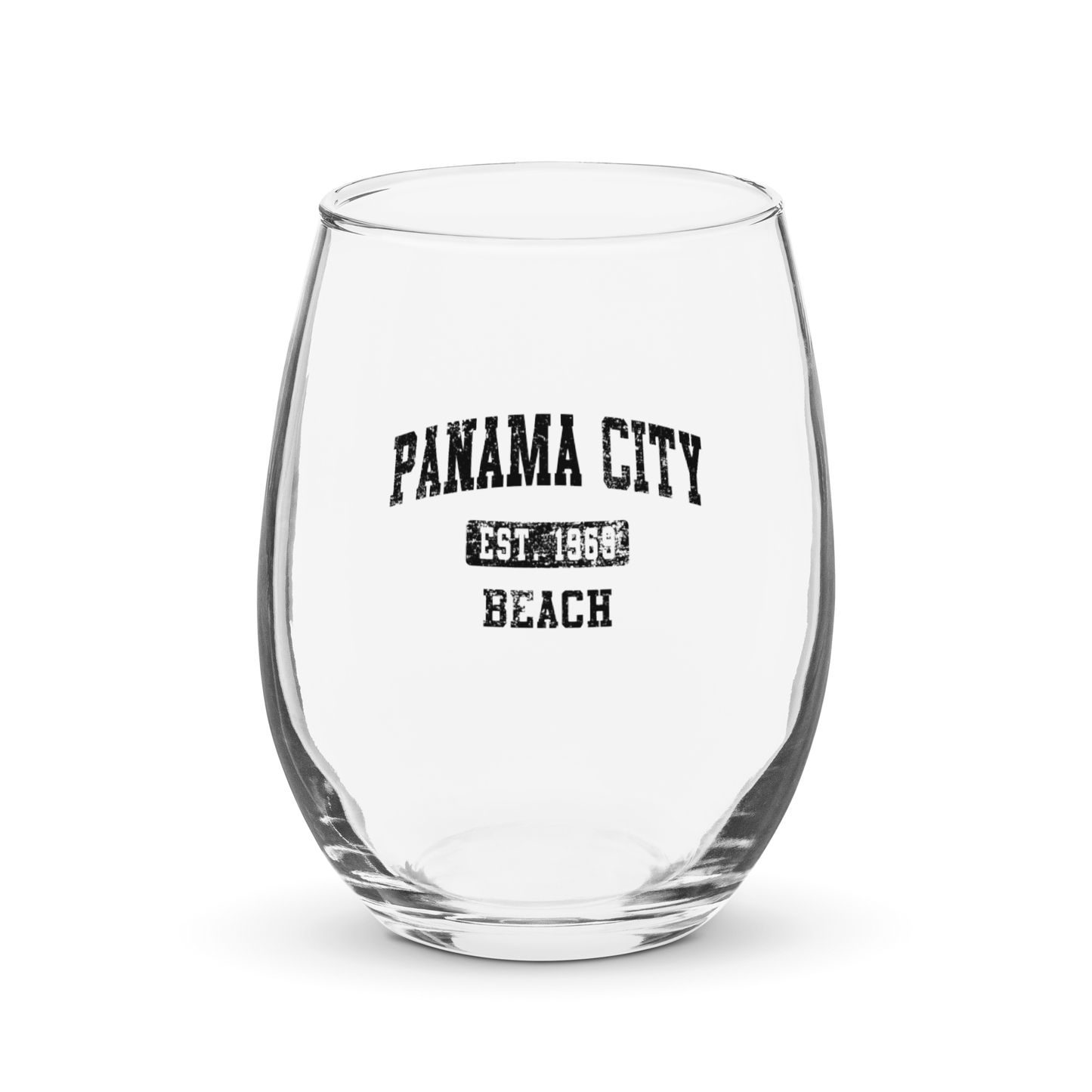 Vintage Vibes: Panama City Beach Est. 1969 Stemless Wine Glass