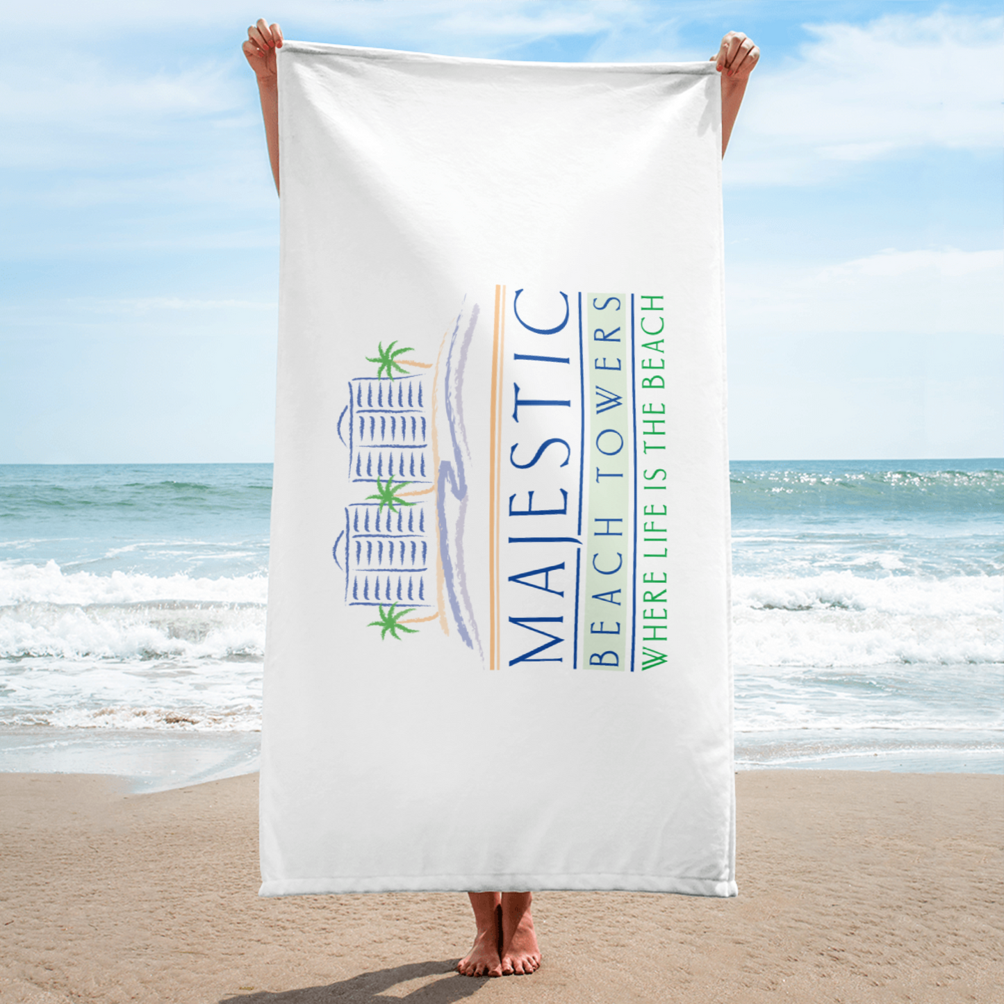 Majestic Beach Resort PCB Design Beach Towel